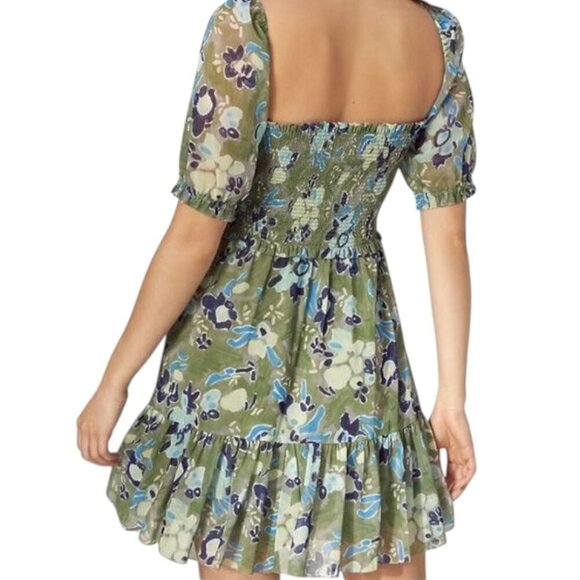 Aritzia Wilfred Laken Short Sleeve Floral Dress - Picture 7 of 13